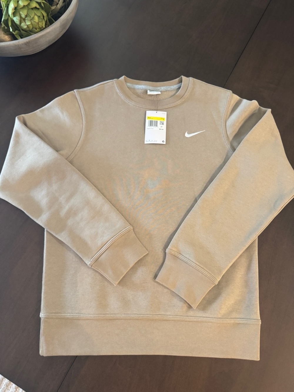 Men's Nike Crewneck Sweatshirt in Beige
